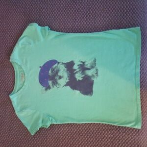 Cat and Jack Girl Green Dog T-shirt